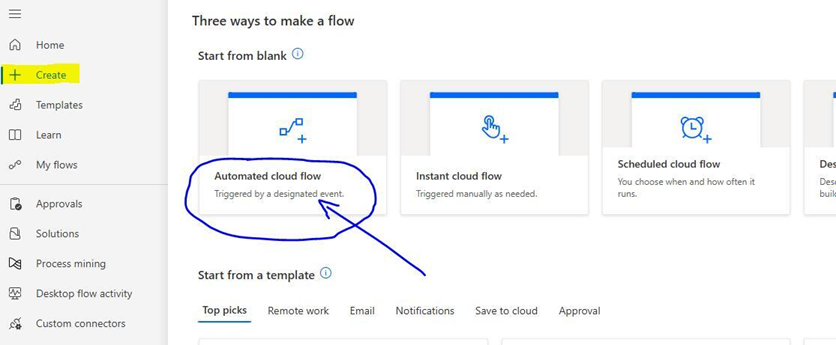 1 - click create