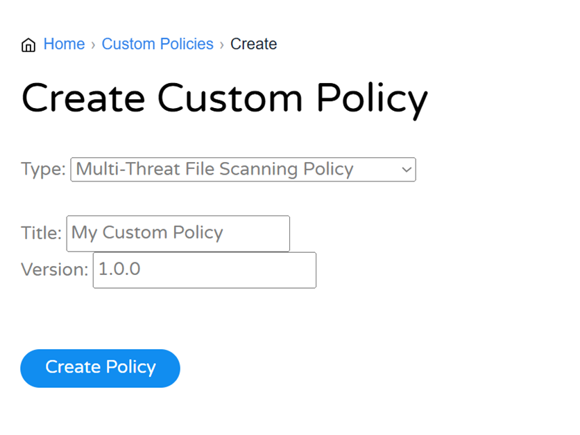 Name Custom Policy