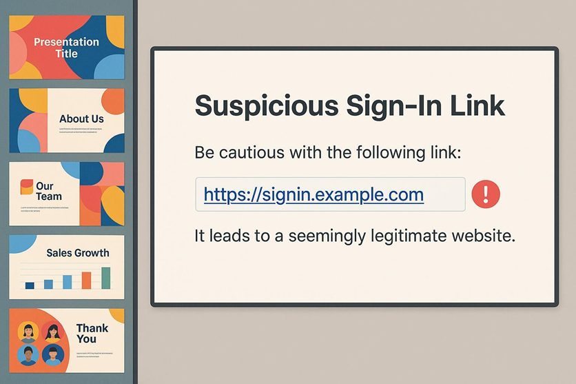PPTX Phishing example