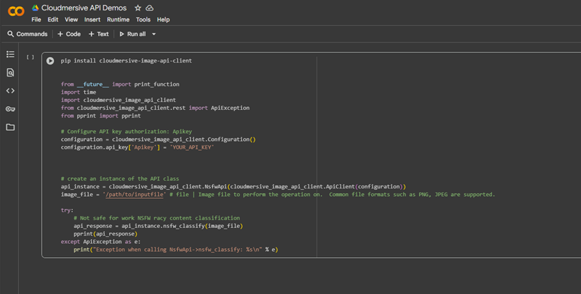 5 - paste code in colab