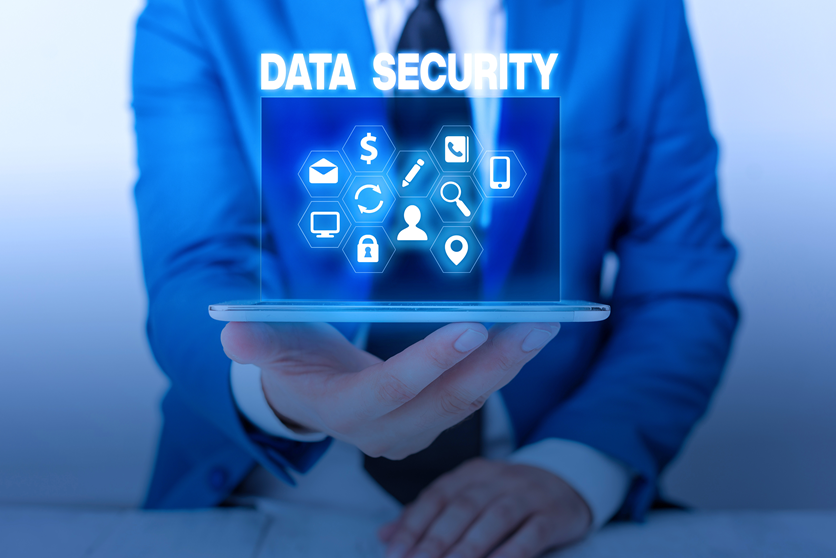 data security graphic heavy blue filtering