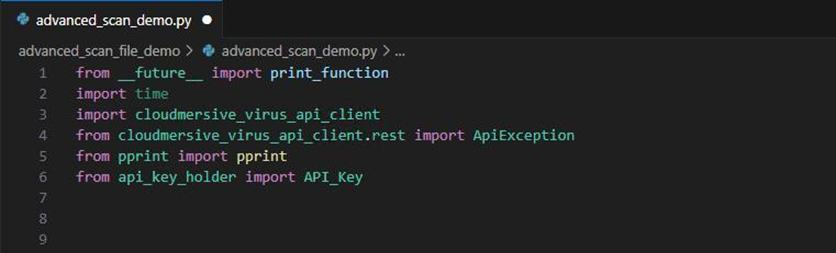 imports copied with custom api key import