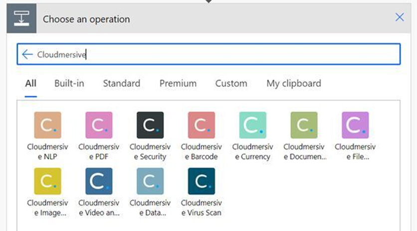 3 - Search for Cloudmersive Virus Scan Connector