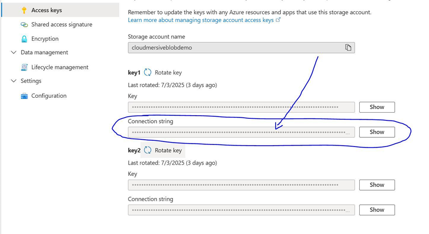 8 - copy connection string
