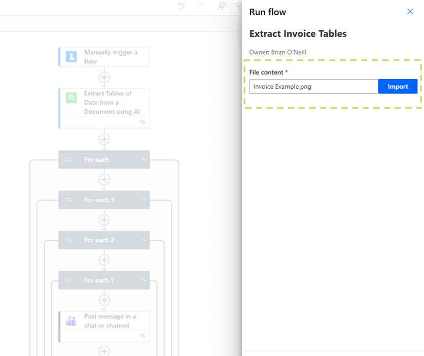12_Show example invoice selected for test run
