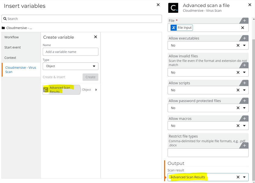 9 - create, store scan variable