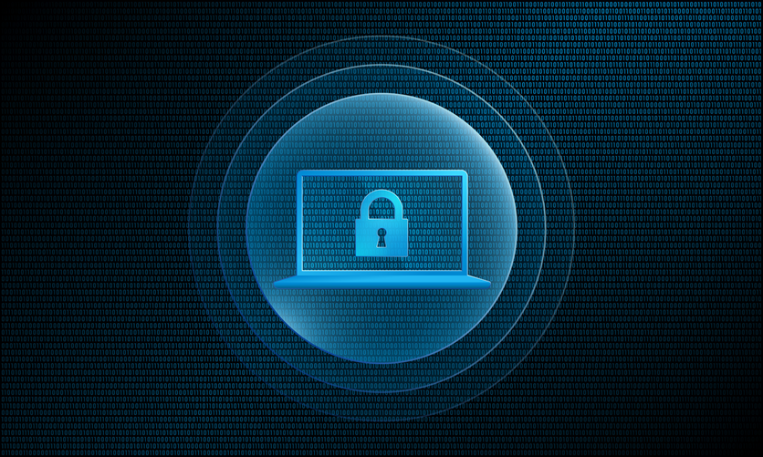 blue lock graphic binary background