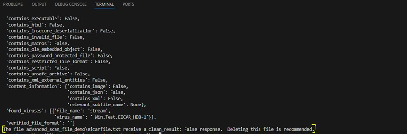 alternate response in terminal