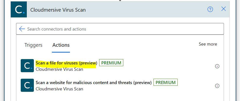 8 - Scan a File for Viruses Action