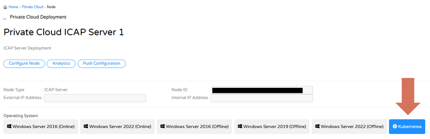 Select Kubernetes Deployment Option