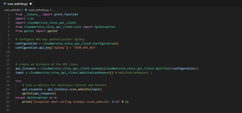 scan website python examples untouched