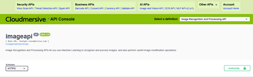 1 - api console page