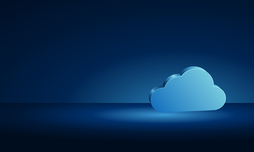 blue cloud on blue background