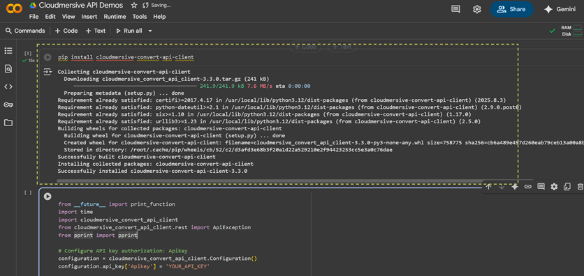 6 - run pip install command