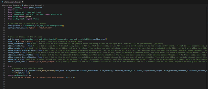 remaining code copied in