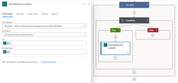 Image 6 - configure get attachment content action