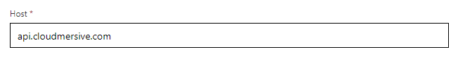 host field to change endpoint